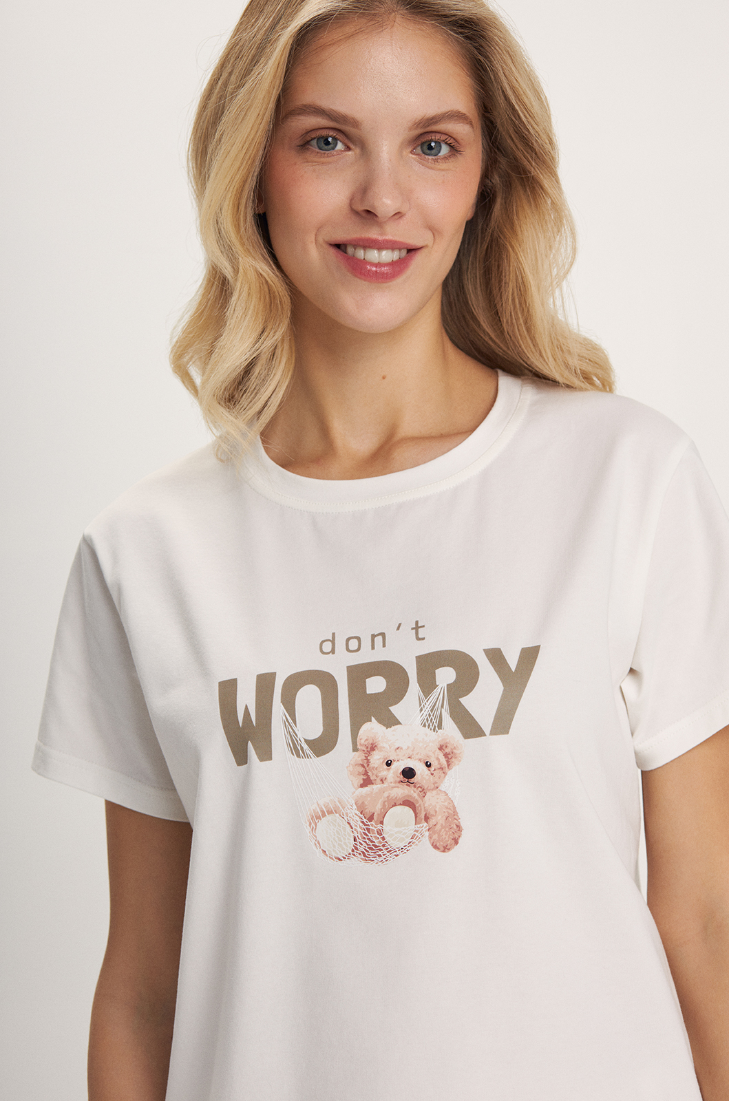 Пижама женская  DON`T WORRY молочный