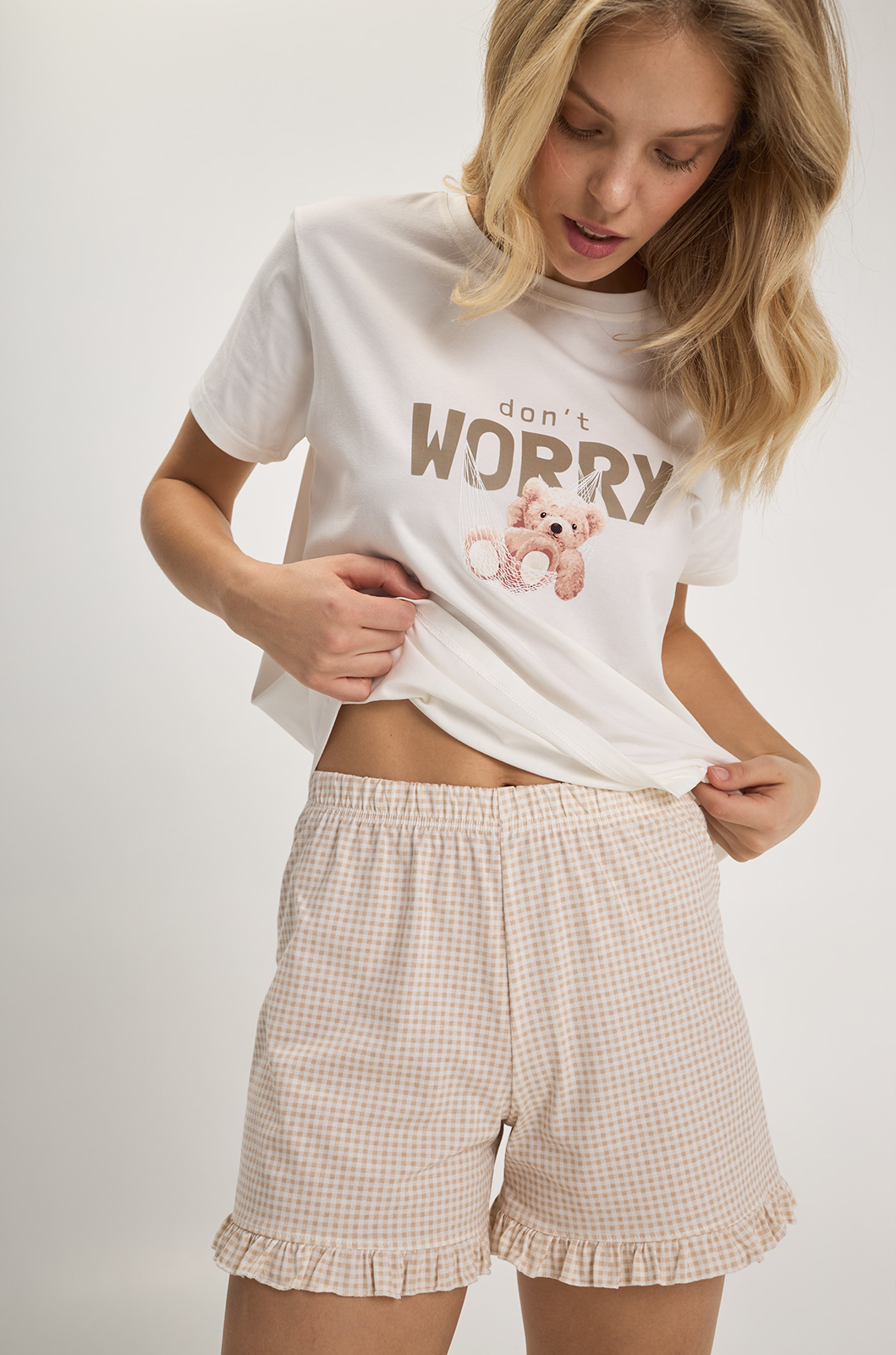 Пижама женская  DON`T WORRY молочный