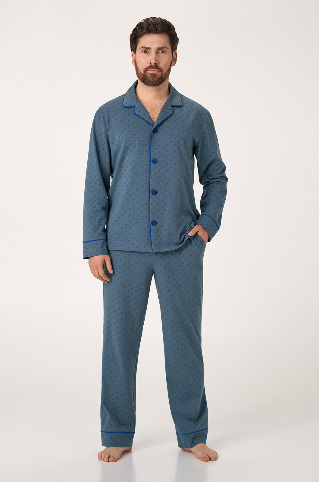 Пижама мужская BRES Classic Blue графитный